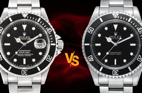 rolex con data o senza|Rolex Submariner Date vs No.